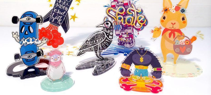 Create your own printed clear acrylic standees
