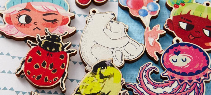 How to create printed wooden charms using Paint Tool SAI