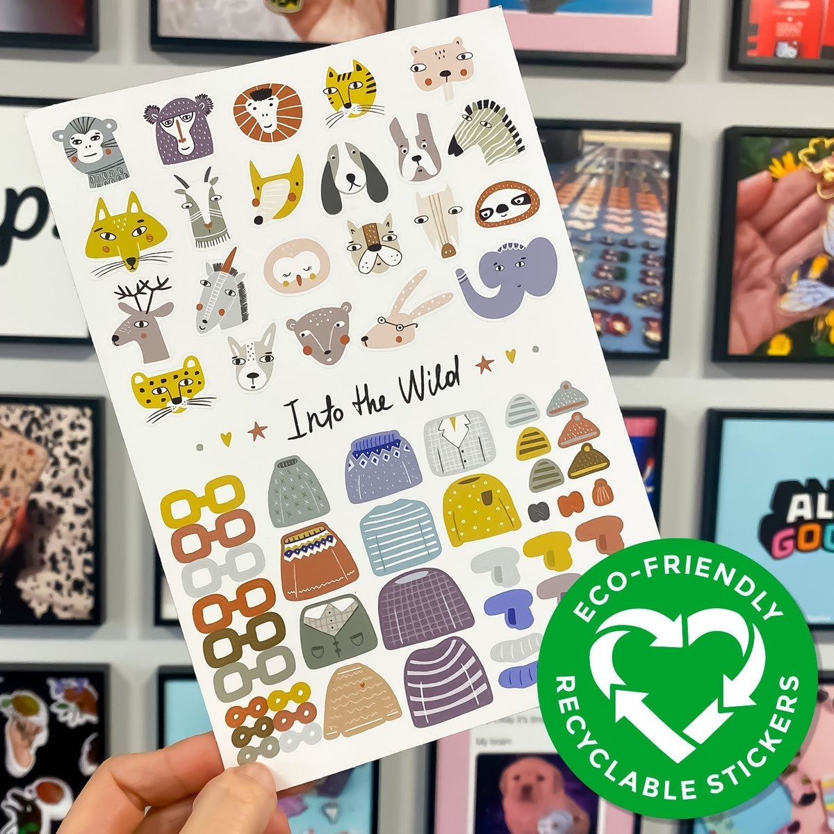 Zap! Creatives Decorative Stickers Eco Paper Sticker Sheets - Quantity 25