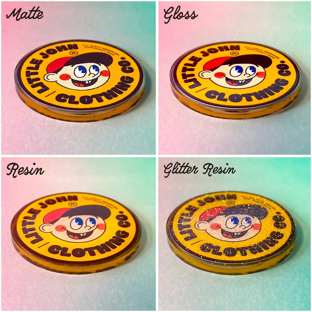 Zap! Creatives Double Layered Clear Acrylic Charms