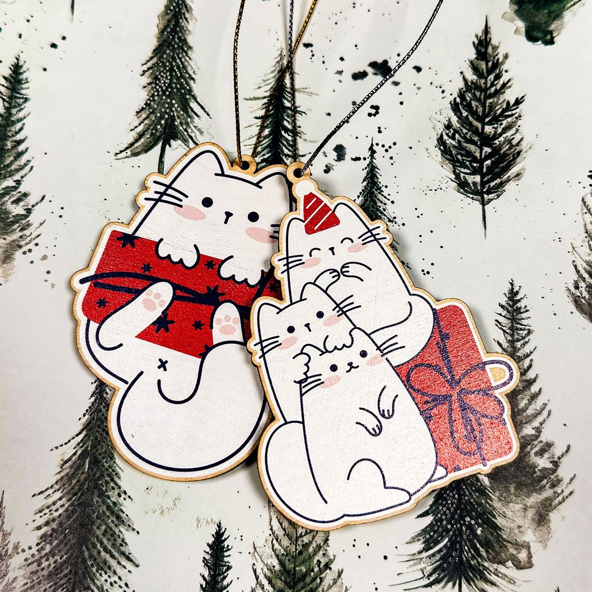 Zap! Creatives Festive Wooden Tree Decorations