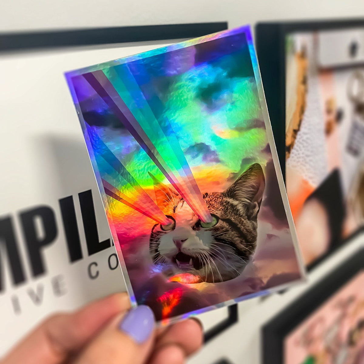 Zap! Creatives Iridescent Holographic Stickers - Quantity 50