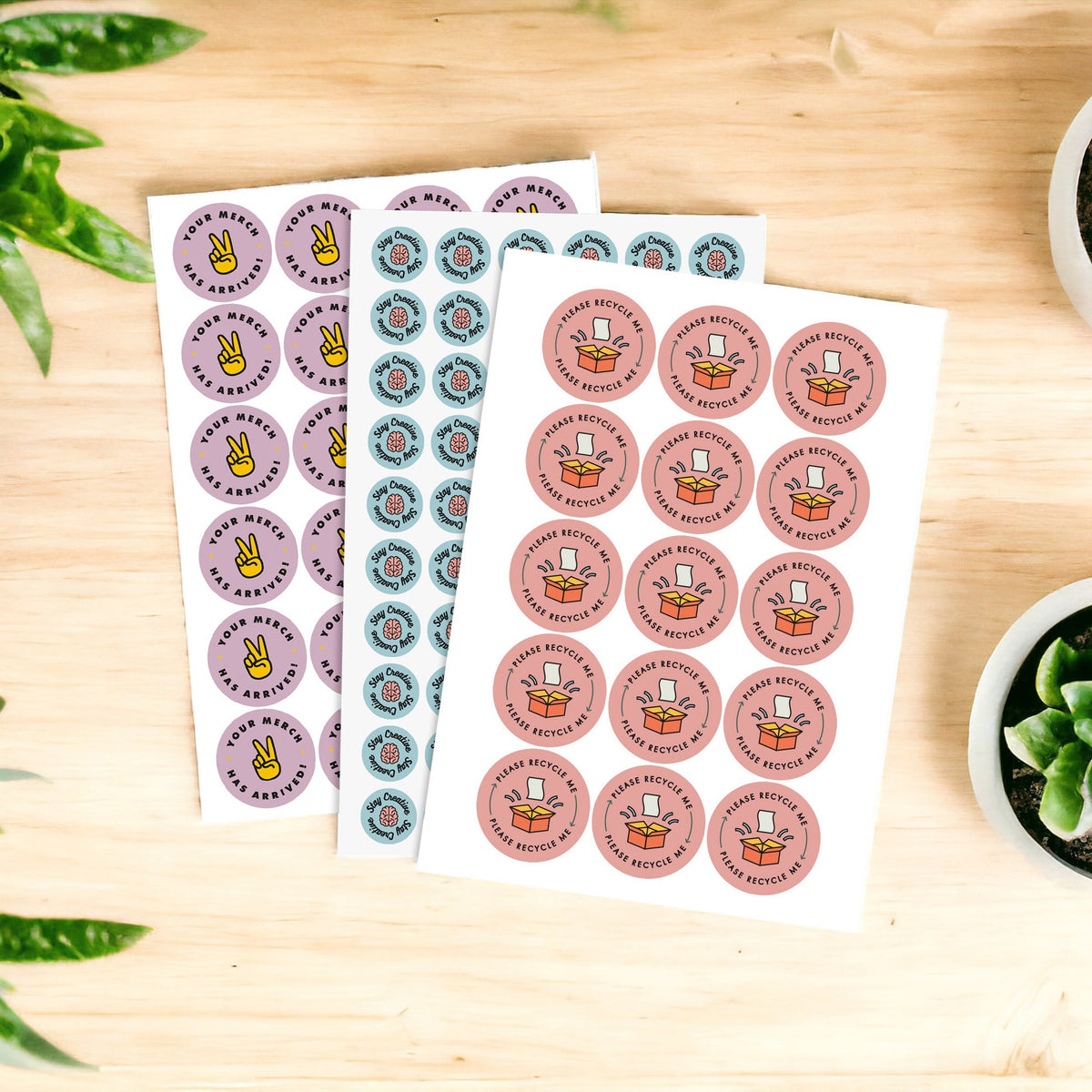 Zap! Creatives Round Labels - Vinyl