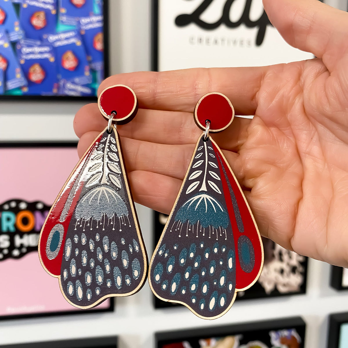 Zap! Creatives Wooden Earring Charms - 20 Pairs