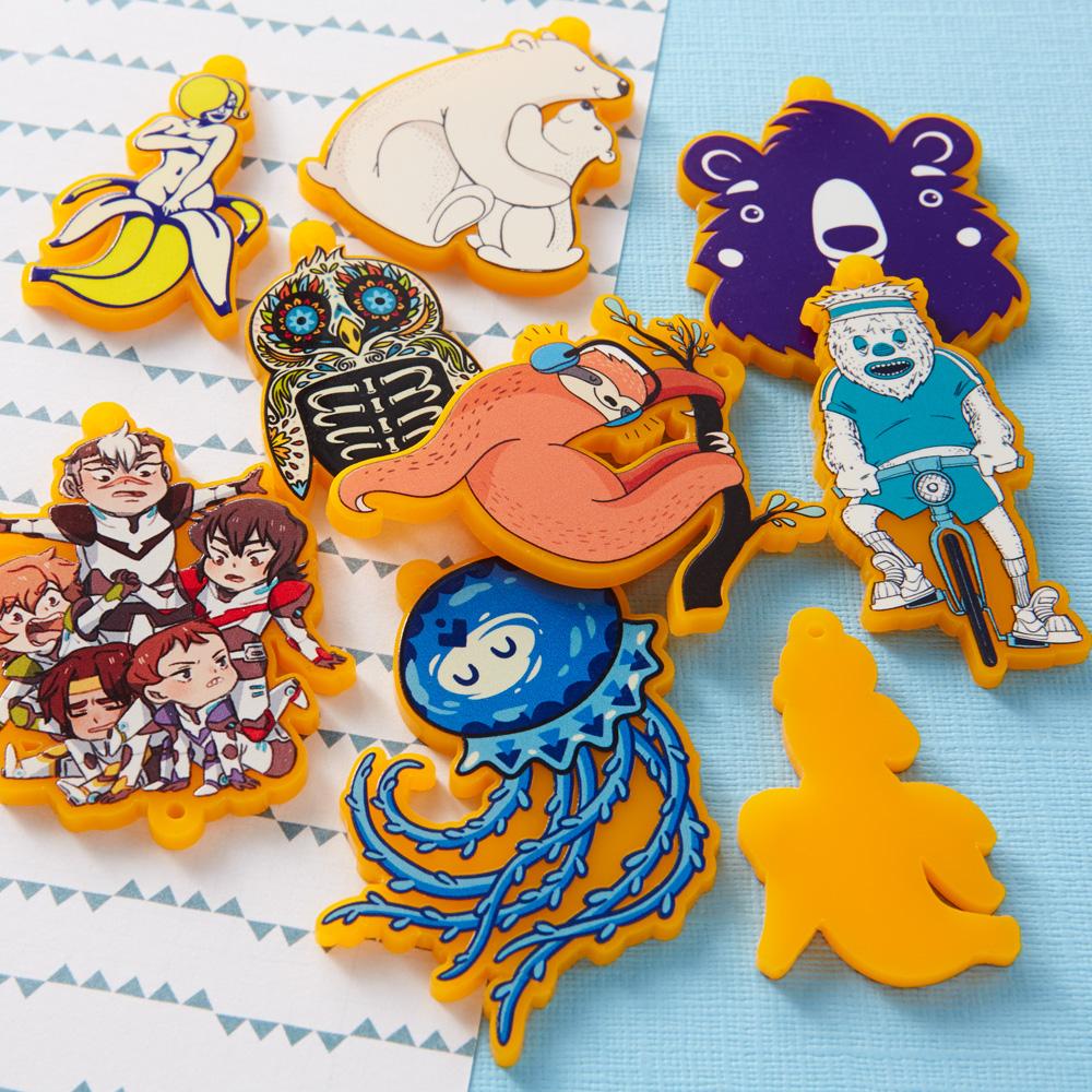 Zap! Creatives Coloured Acrylic Charms
