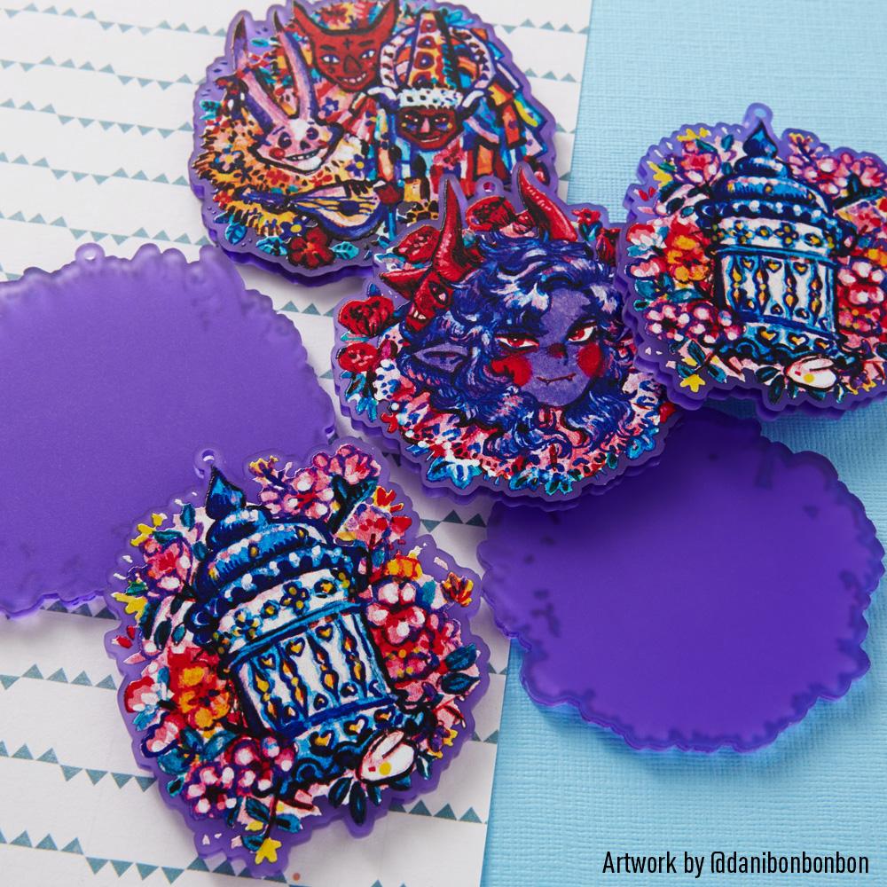 Zap! Creatives Frosted Acrylic Charms