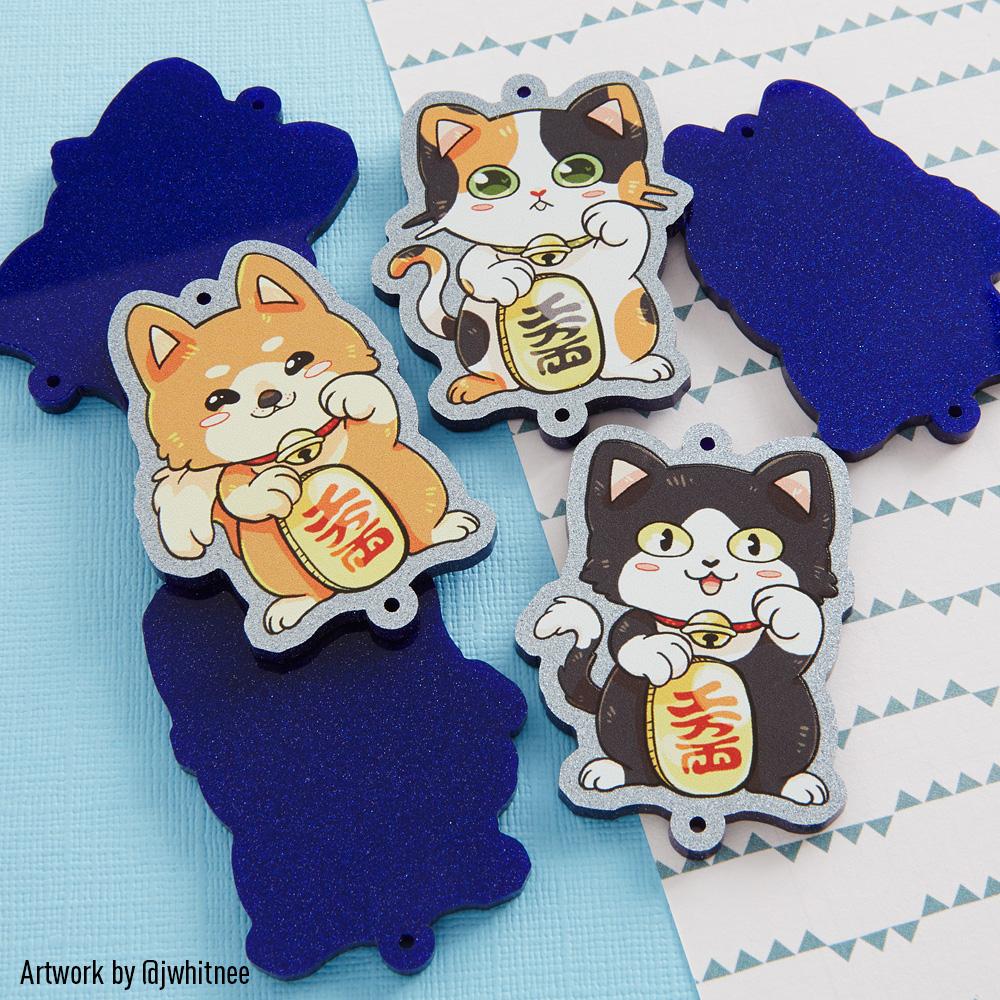 Zap! Creatives Glitter Acrylic Charms