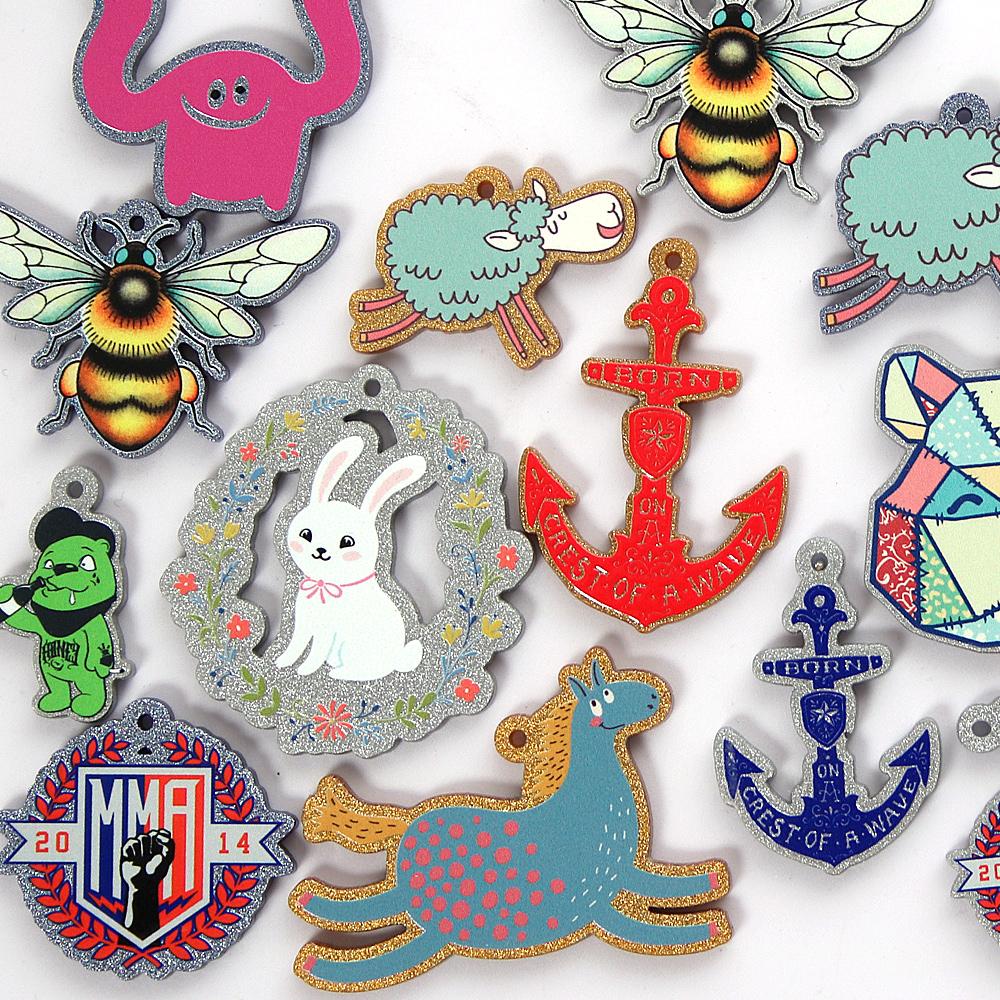 Zap! Creatives Glitter Acrylic Charms
