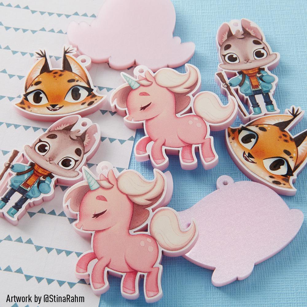 Zap! Creatives Metallic Acrylic Charms