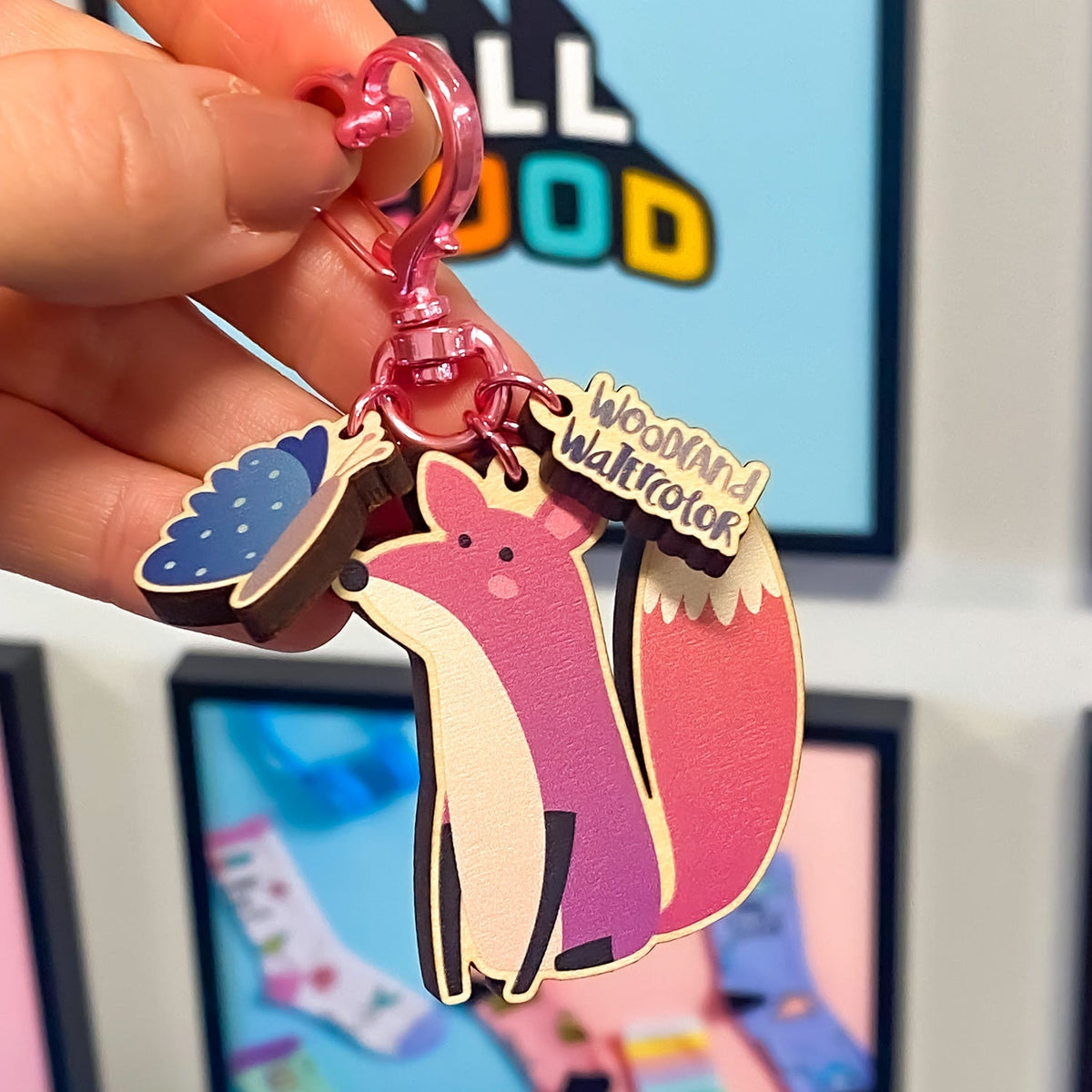 Zap! Creatives Wood Keychains
