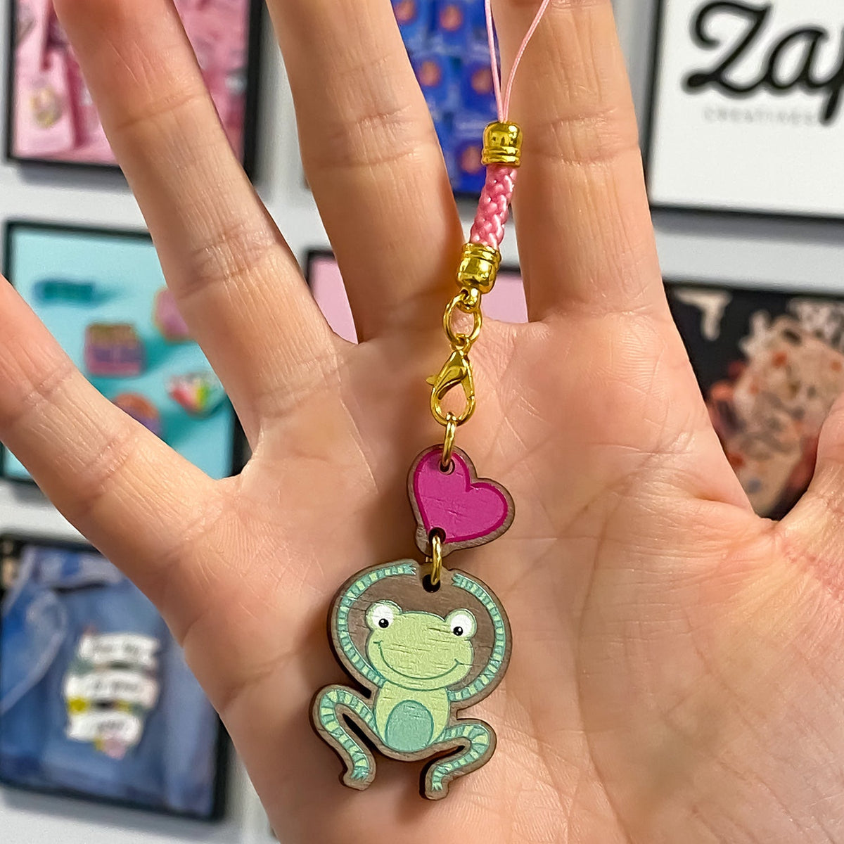 Zap! Creatives Wooden Phone Charms