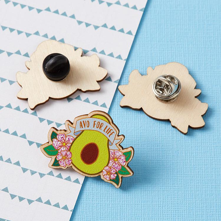 Zap! Creatives Wooden Pin Badges