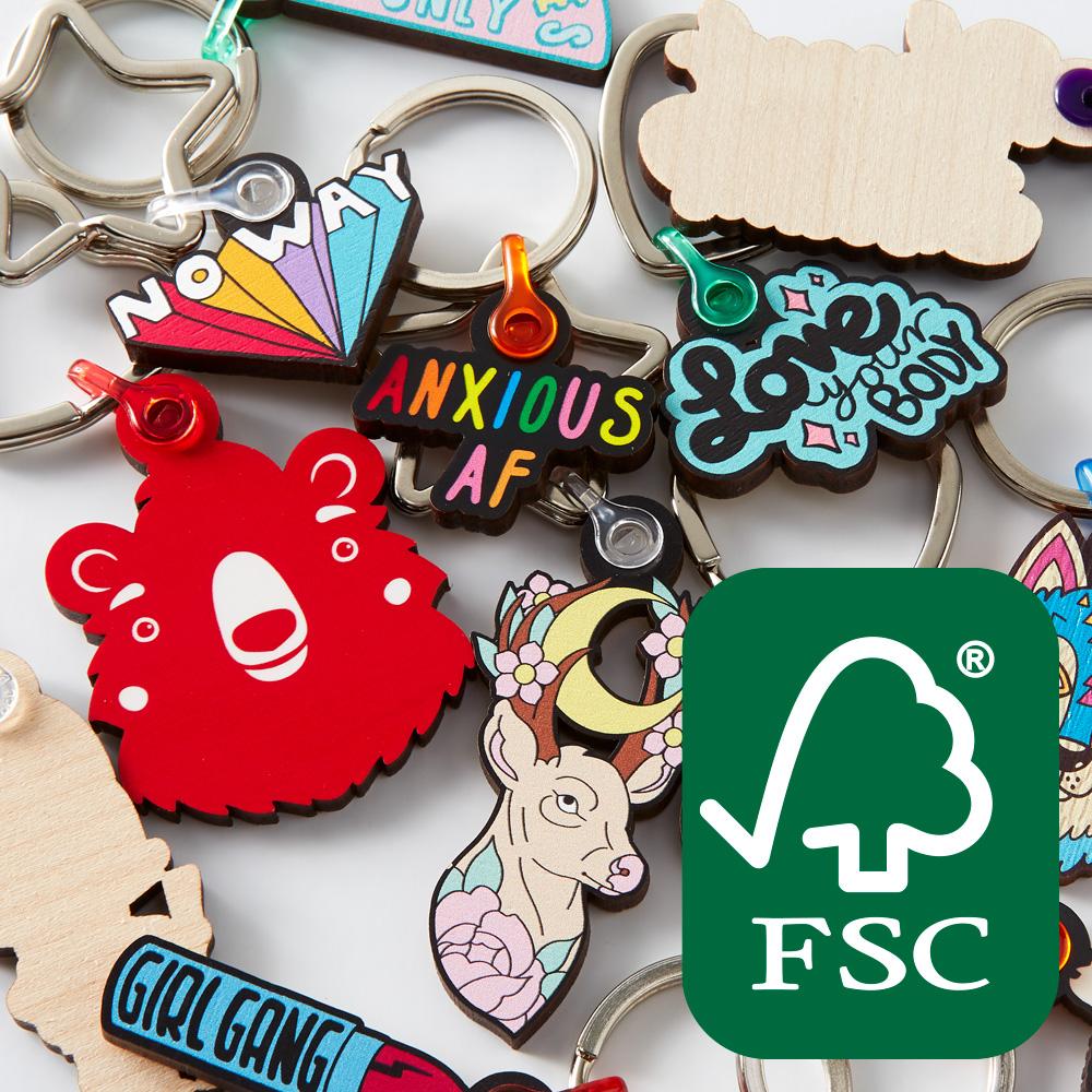 Custom Wooden Keyrings