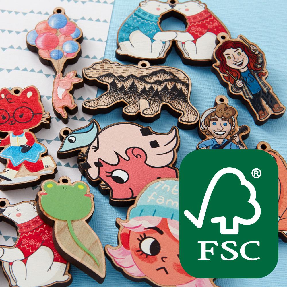 Custom Wood Charms