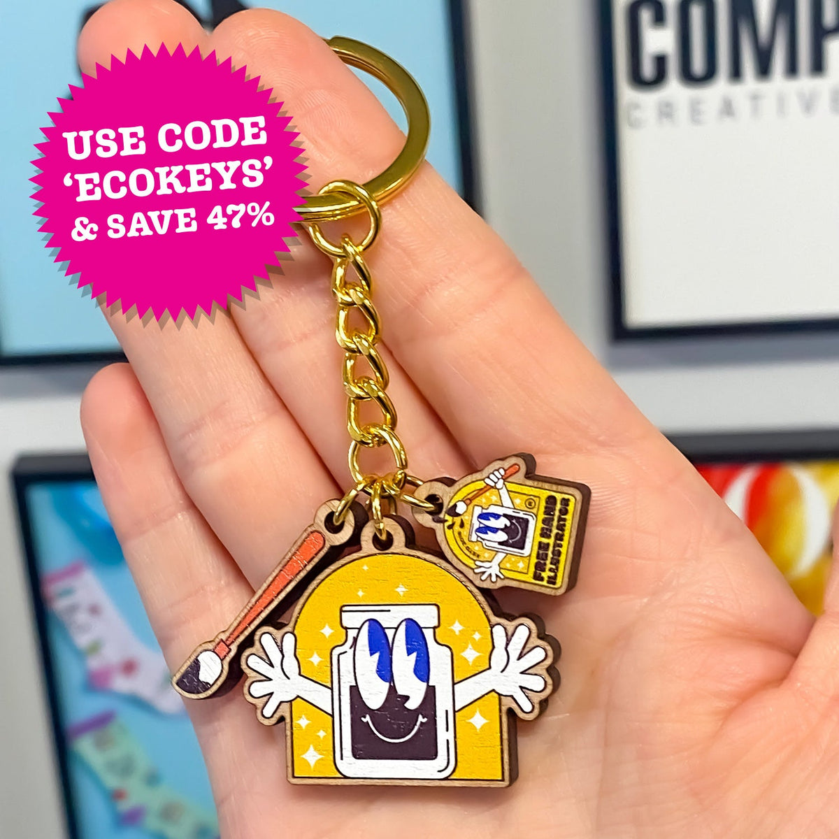 Zap! Creatives 50x Wooden Keychains OFFER!