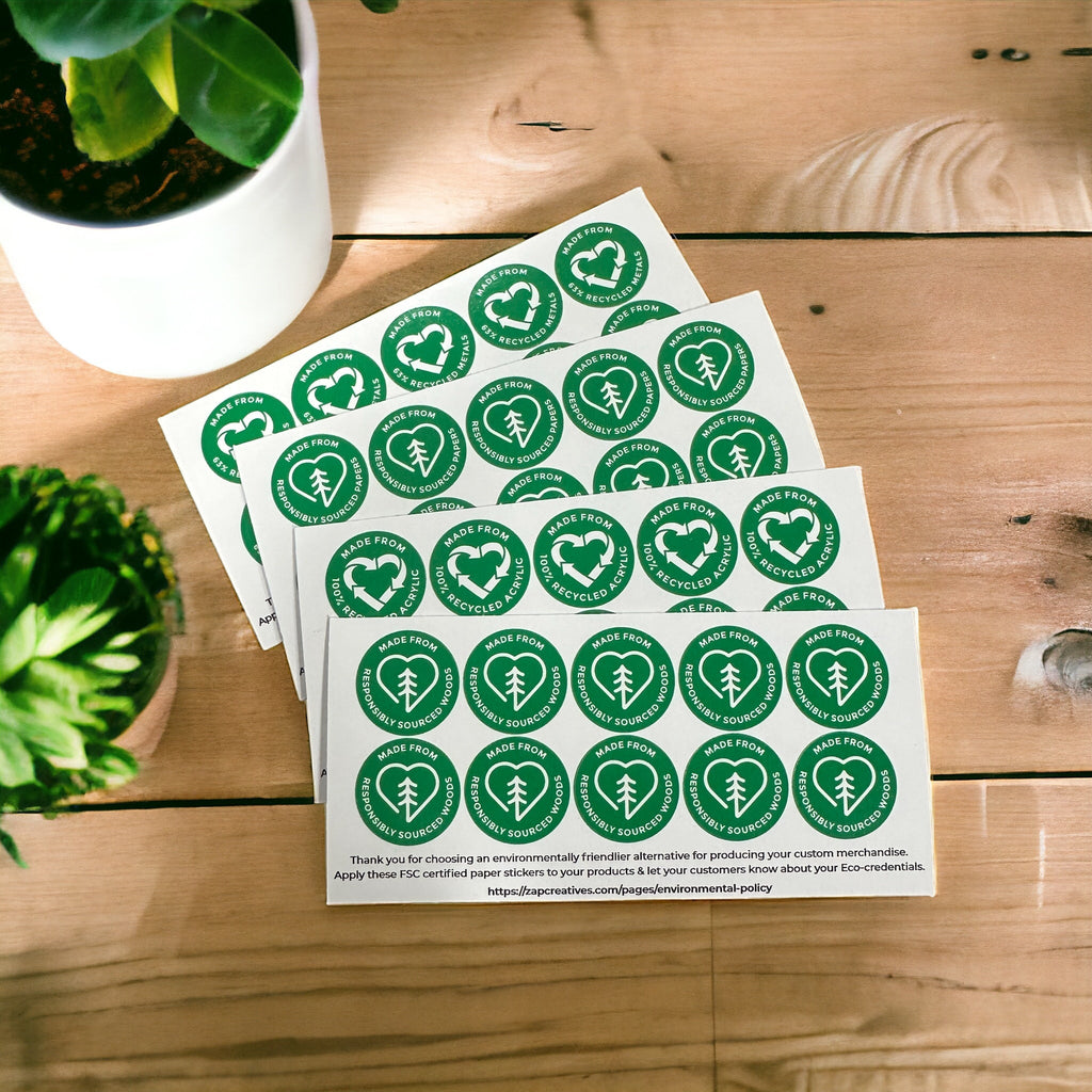 Zap! Creatives Complementary Eco Credential Stickers