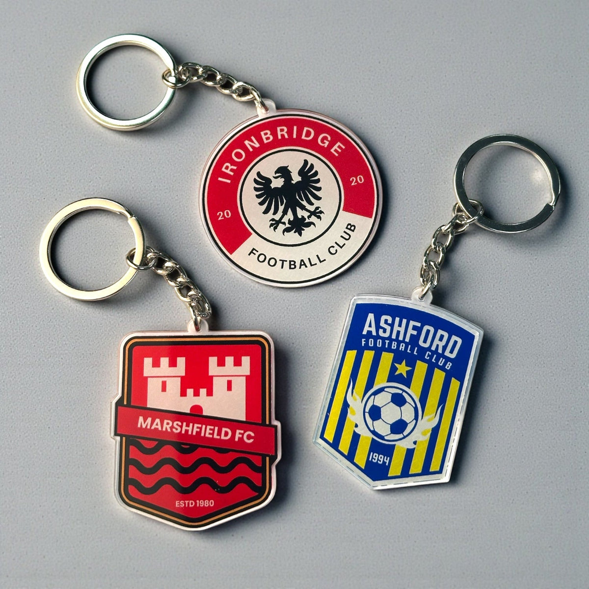 Zap! Creatives Custom Football Club Keychains
