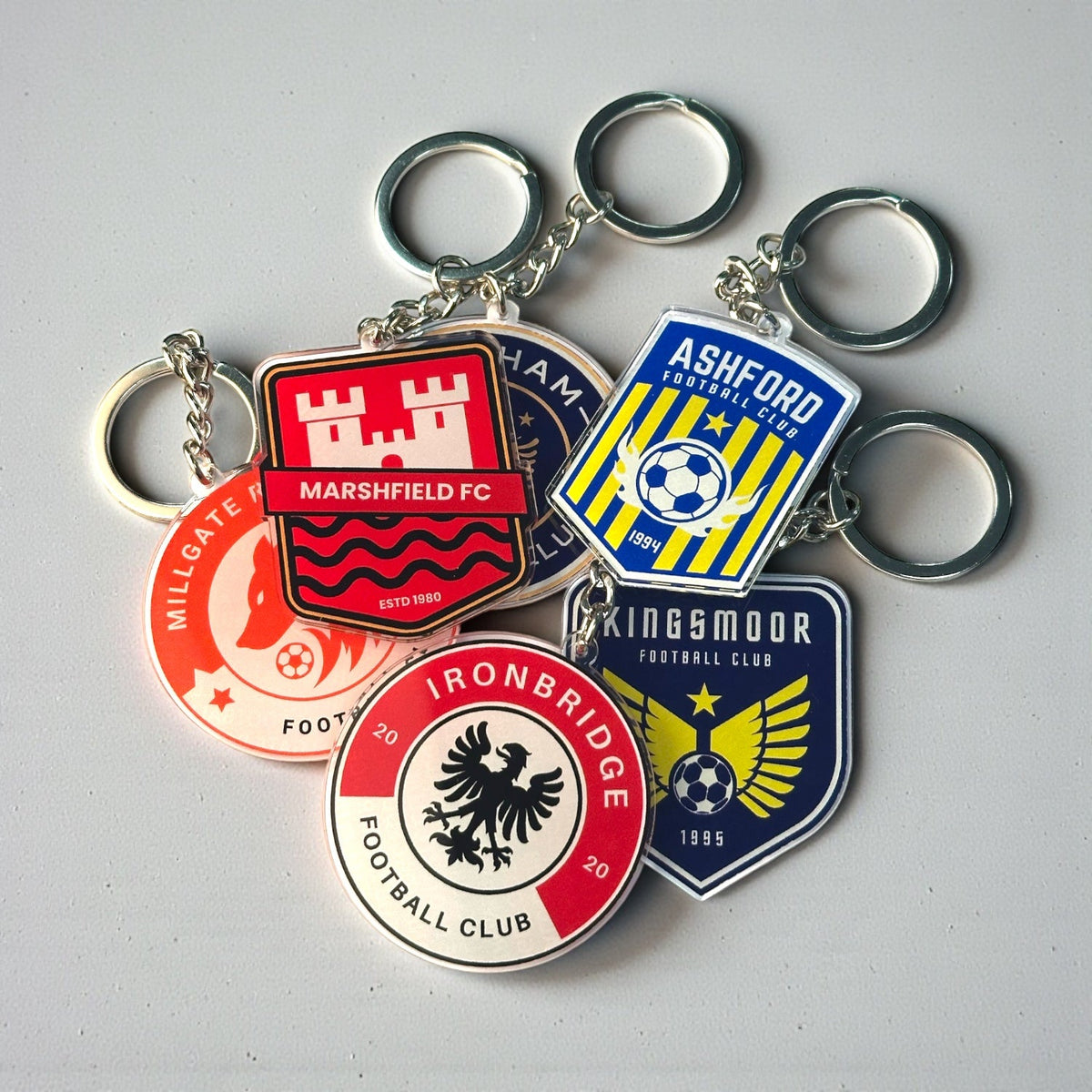 Zap! Creatives Custom Football Club Keychains