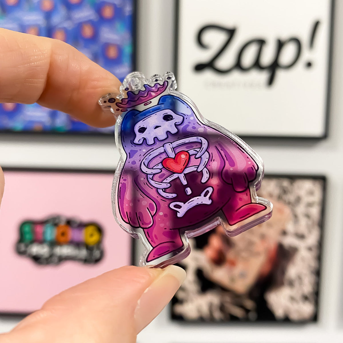 Zap! Creatives Double Layered Clear Acrylic Charms - Quantity 10