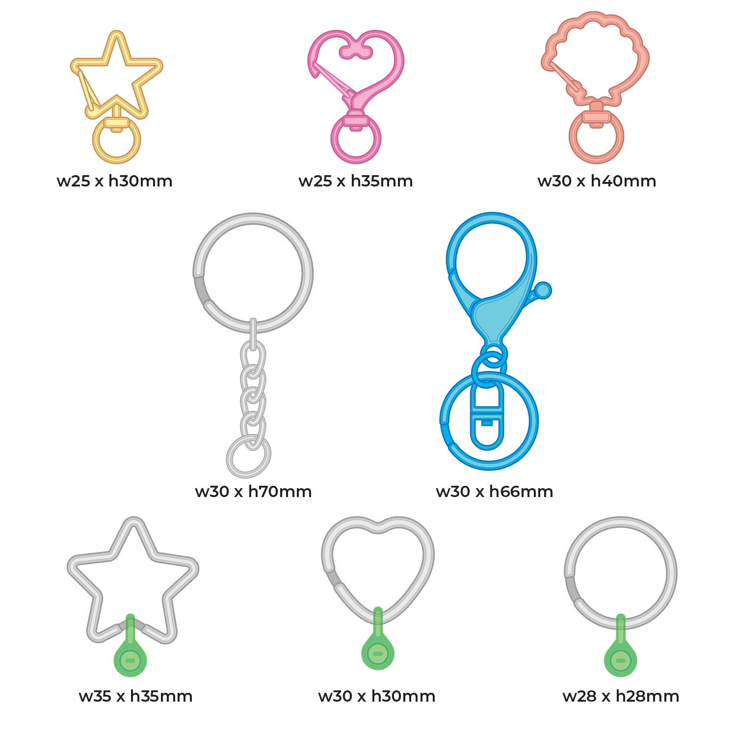 Double Layered Acrylic Keychains | Zap! Creatives | Custom Keyrings