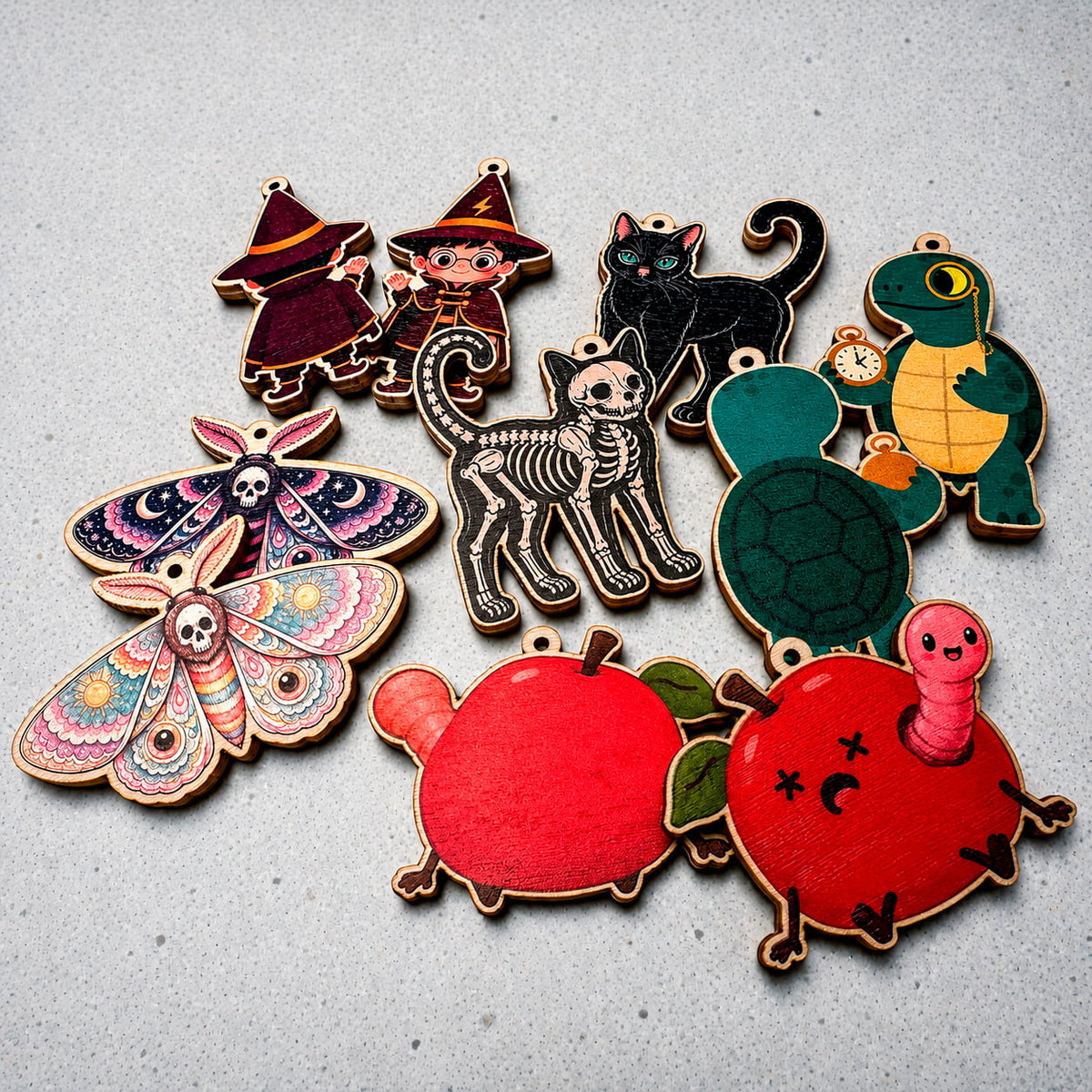Zap! Creatives Double Sided Wood Charms