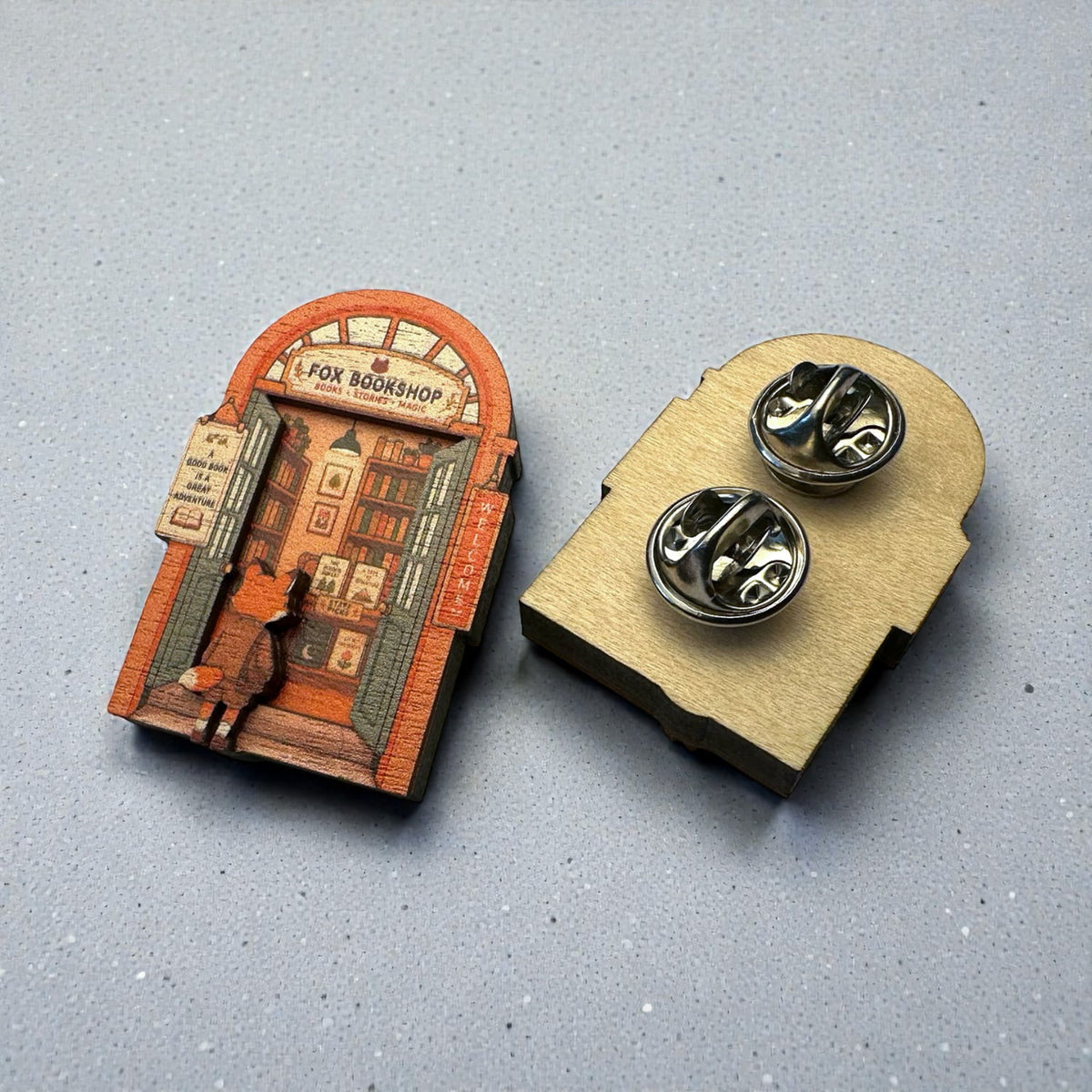 Zap! Creatives Multi-Layered Wooden Pin Badges
