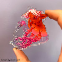 Zap! Creatives Printed Clear Acrylic Charms - Quantity 50