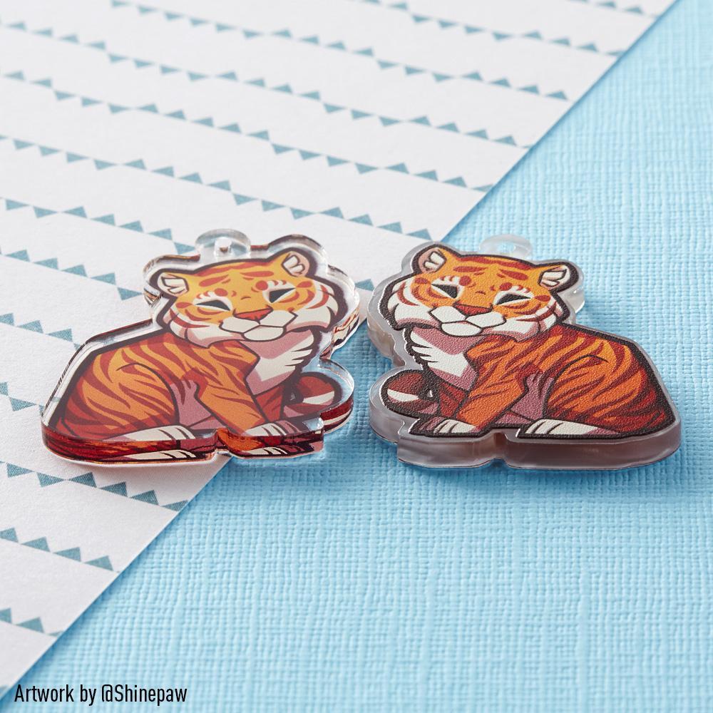 Printed Clear Acrylic Charms Quantity 50