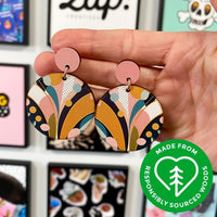 Zap! Creatives Wooden Earring Charms - 20 Pairs