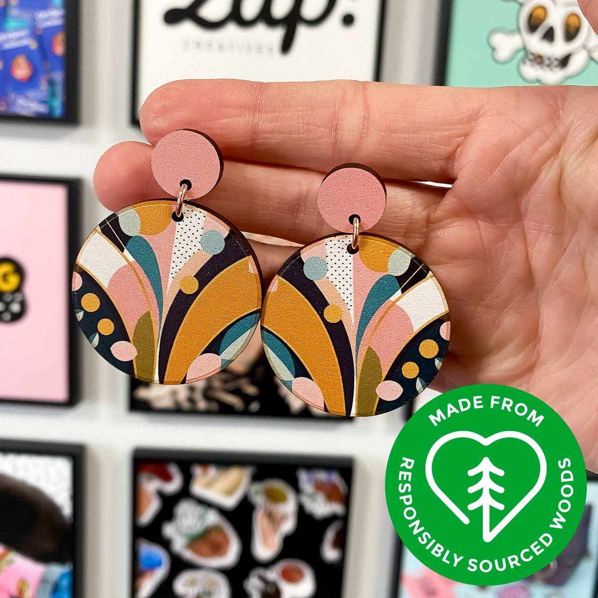 Zap! Creatives Wooden Earring Charms