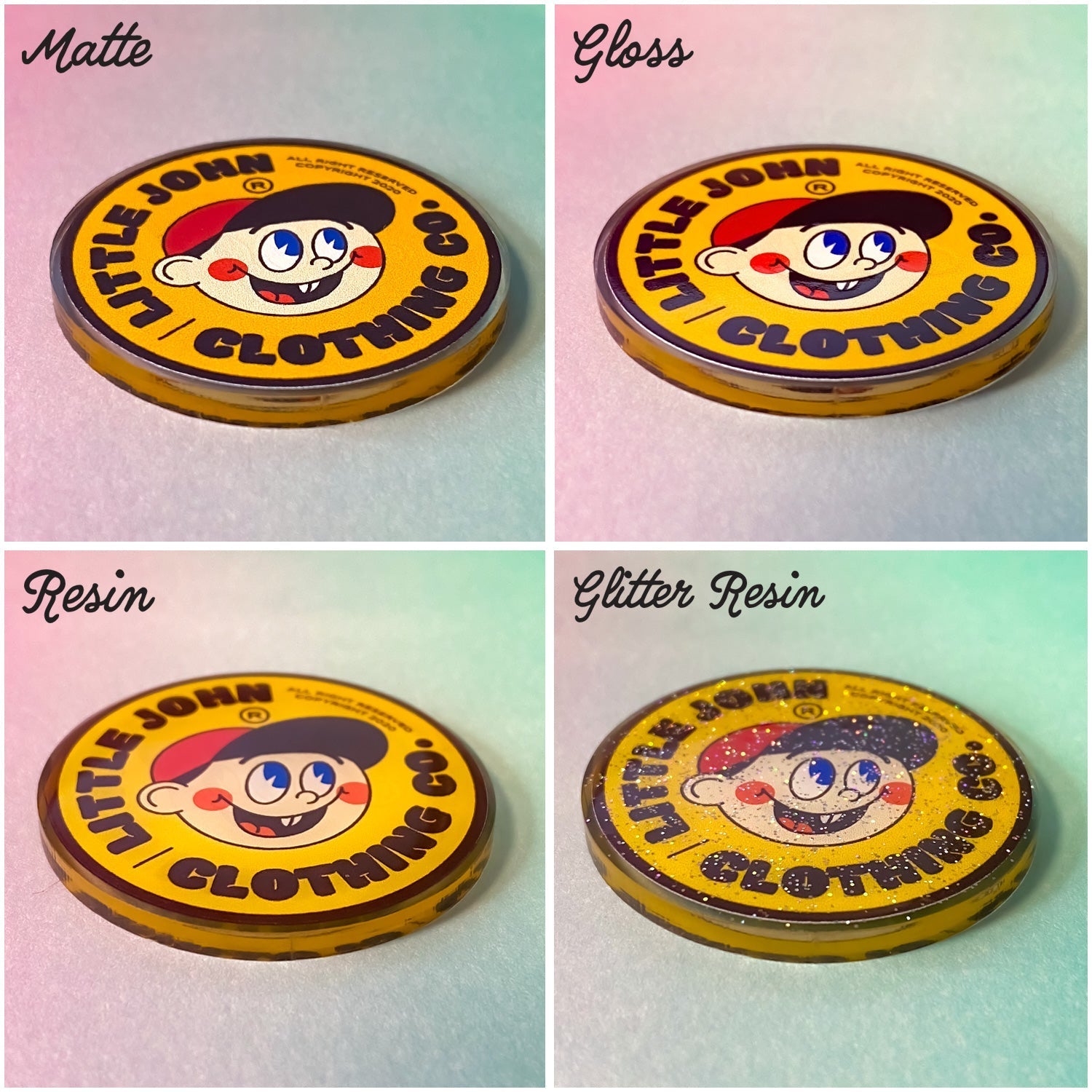 Custom Printed Full Color Digital Clear Acrylic Keychains - Circle