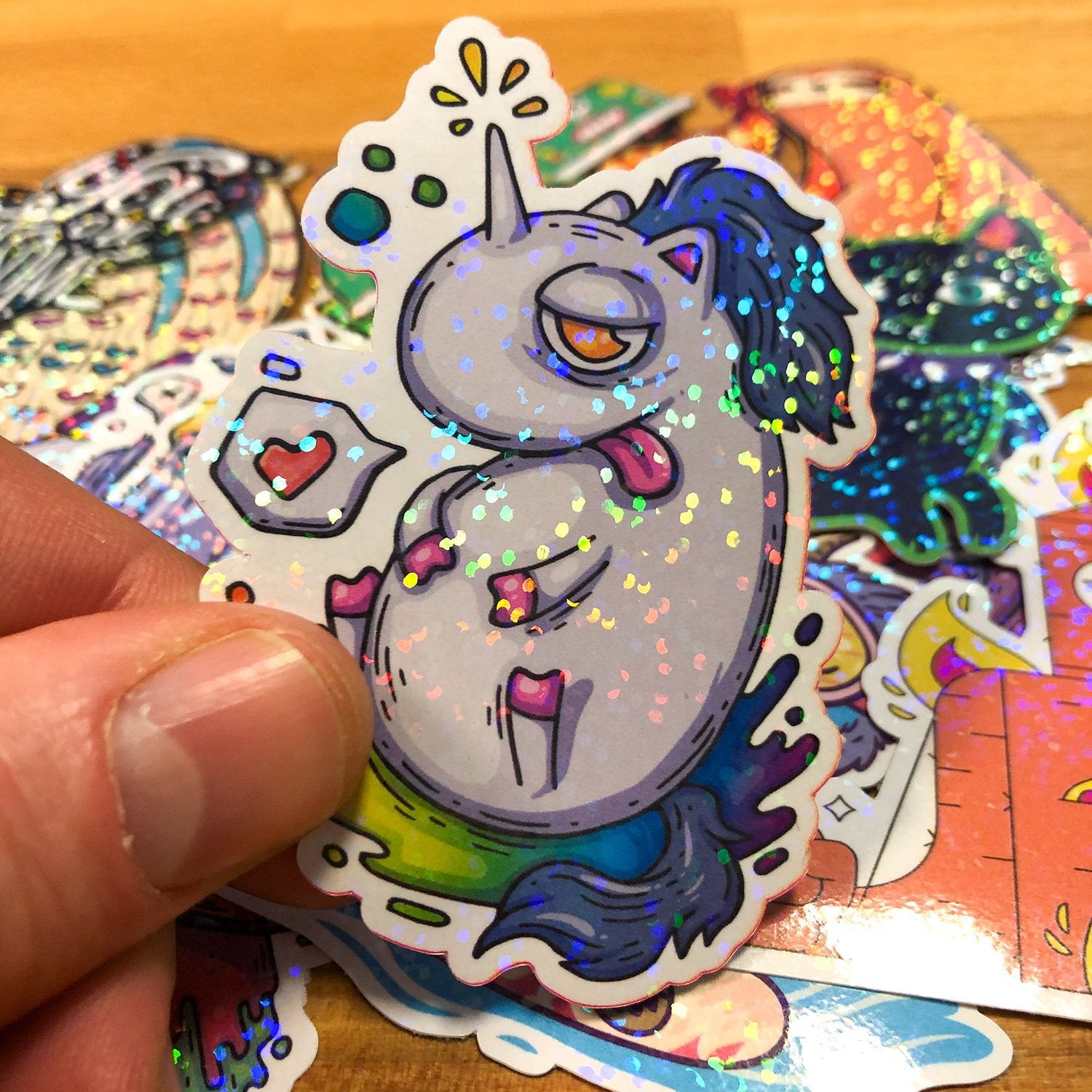 Senpai Please! Upside Down Rainbow Holographic Anime Booty Girl 5"  Vinyl Sticker | eBay