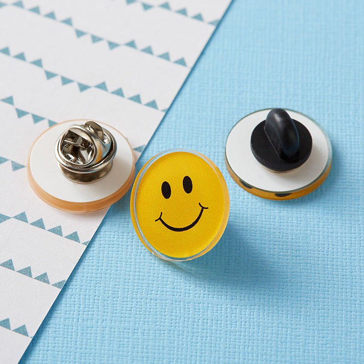 Custom Acrylic Pins, Custom Plastic Pins, Free Worldwide Delivery Zap