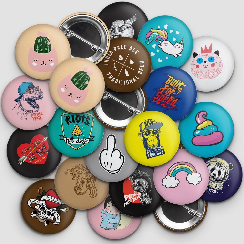 button pin badges
